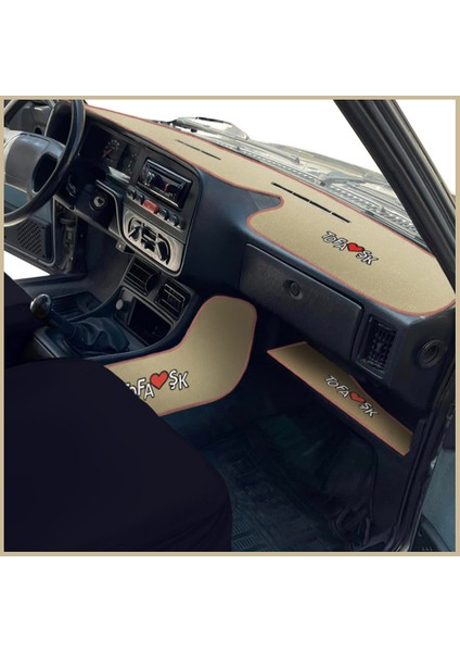 Tofaş Şahin Doğan Kartal Bej Renk Yüksek Torpido Halısı | Vites Konsol Halısı & Torpido Sehpa Örtüsü indirimleri