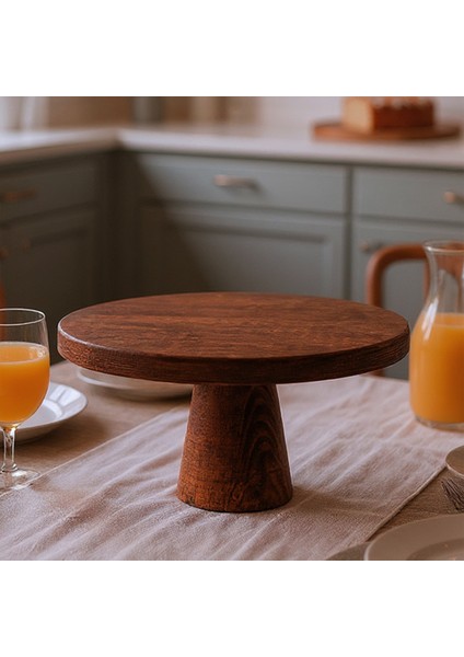 Ligno - Ahşap Kek Standı Ayaklı Sunumluk Pasta Standı 25 cm fiyatları