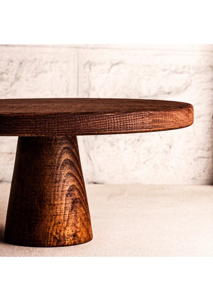 Ligno - Ahşap Kek Standı Ayaklı Sunumluk Pasta Standı 25 cm modelleri