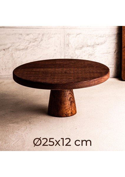 Ligno - Ahşap Kek Standı Ayaklı Sunumluk Pasta Standı 25 cm indirimleri