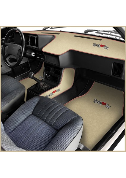 Tofaş Bej Renk Oto Halı Paspas | Alçak Torpido Koruma Halısı & Vites Orta Konsol Yan Koruma Halısı indirimleri