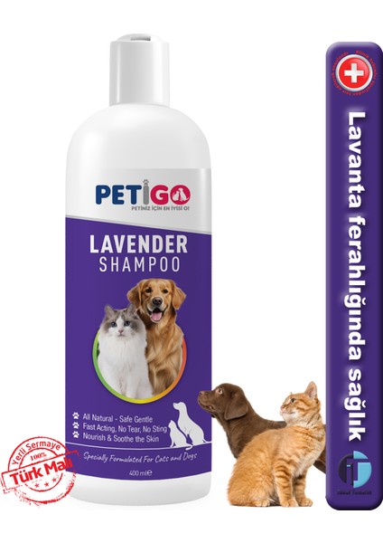 - Evcil Hayvanlara Özel Bitkisel Şampuan - 400 ml / Lavanta Özlü