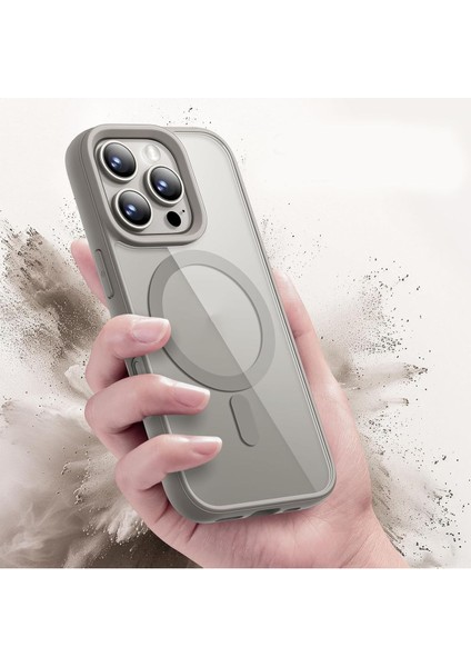 iPhone 16 Pro Max Uyumlu Kenarları Renkli Şeffaf Magsafe Kılıf modelleri