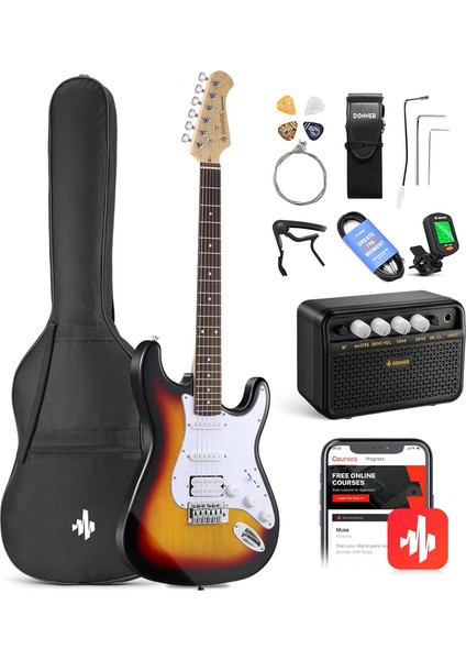 DST-100S St Elektro Gitar Seti (Sunburst)