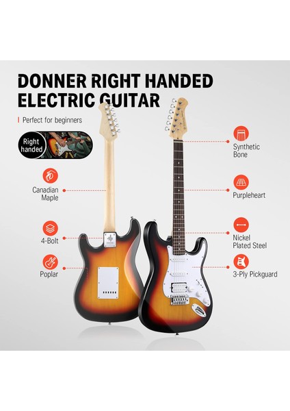 DST-100S St Elektro Gitar Seti (Sunburst) modelleri