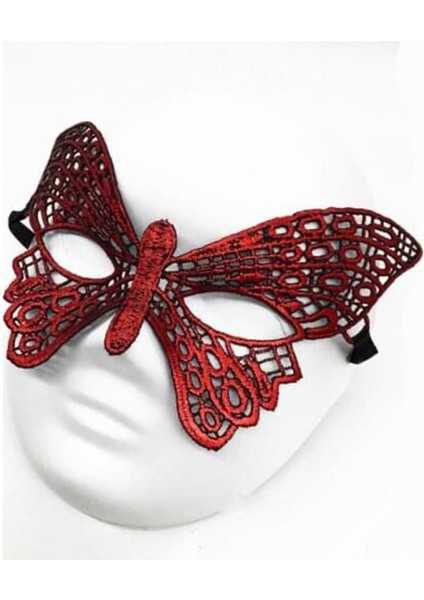 Kırmızı Dantel Masquerade Maskesi 7 No fiyatları