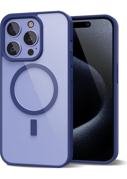 iPhone 16 Pro Max Uyumlu Kenarları Renkli Şeffaf Magsafe Kılıf