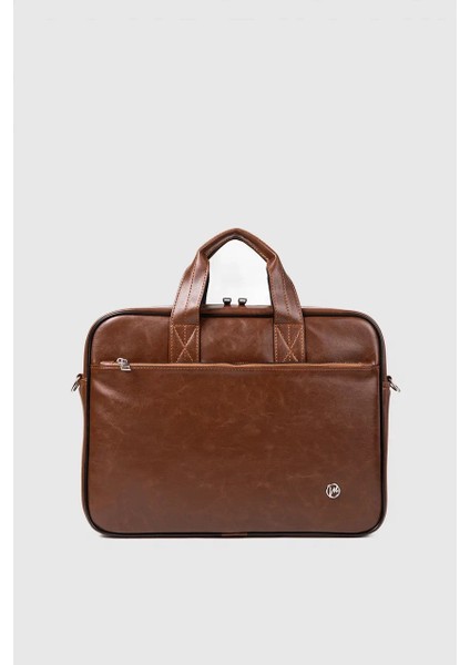Unisex 13-14 Inç Evrak Laptop Çantası Taba
