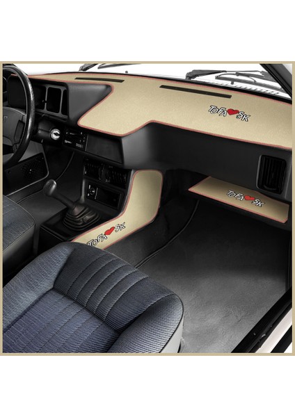 Tofaş Düşük Ön Göğüs Torpido Koruma Halısı | Bej Renk Vites Konsol Halısı & Torpido Sehpa Örtüsü indirimleri