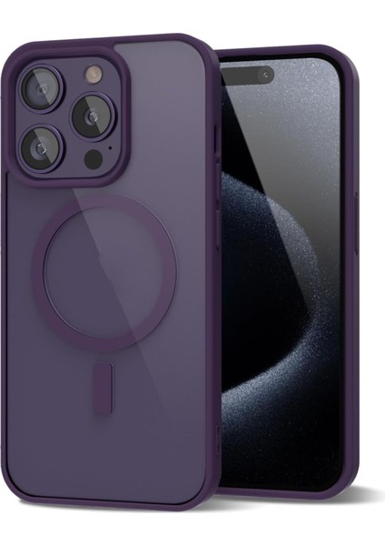 iPhone 16 Pro Max Uyumlu Kenarları Renkli Şeffaf Magsafe Kılıf