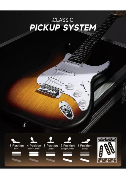 Dst-80 St Elektro Gitar Seti (Sunburst) fiyatları