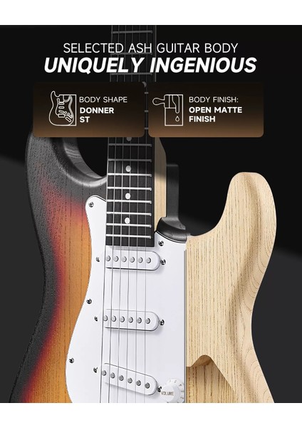 Dst-80 St Elektro Gitar Seti (Sunburst) fırsatları