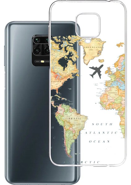 Xiaomi Note 9 Pro Uyumlu Baskılı Şeffaf Telefon Kılıfı