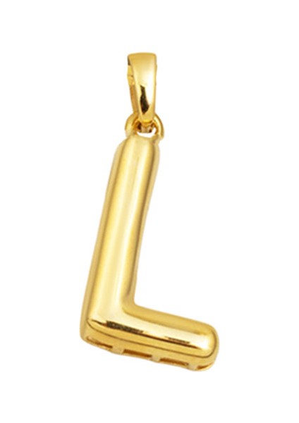 14 Ayar Altın Balon L Harfi Kolye Ucu