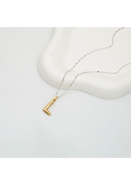 14 Ayar Altın Balon L Harfi Kolye Ucu modelleri