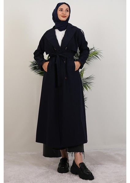 Pamira Trençkot Lacivert