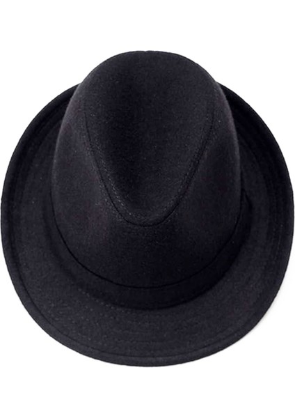 Çocuk Boy Siyah Kumaş Fötr Şapka Gösteri Şapkası Michael Jackson Şapkası 54 No fiyatları