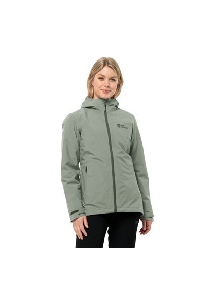 Jack Wolfskın Moonrıse 3ın1 Jkt W Kadın Mint Leaf Outdoor Ceketi 1115621-4137