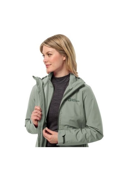 Jack Wolfskın Moonrıse 3ın1 Jkt W Kadın Mint Leaf Outdoor Ceketi 1115621-4137 modelleri