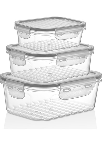 Qlux Sızdırmaz Saklama Kabı Seti Bpa Içermez Gıdaya Uygun Saklama Kabı Seti