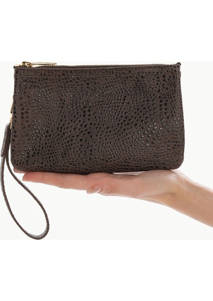 Maia Siyah Hakiki Deri Bölmeli Kadın El Çantası, Kadın Mini Çanta