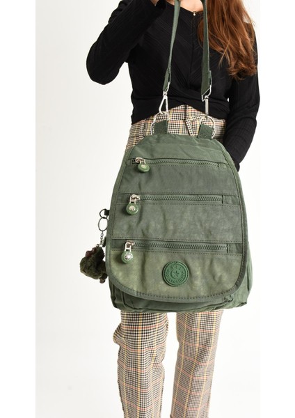 Ultra Hafif Kadın Sırt ve El Çantası Yeşil (Model: 571-5A)