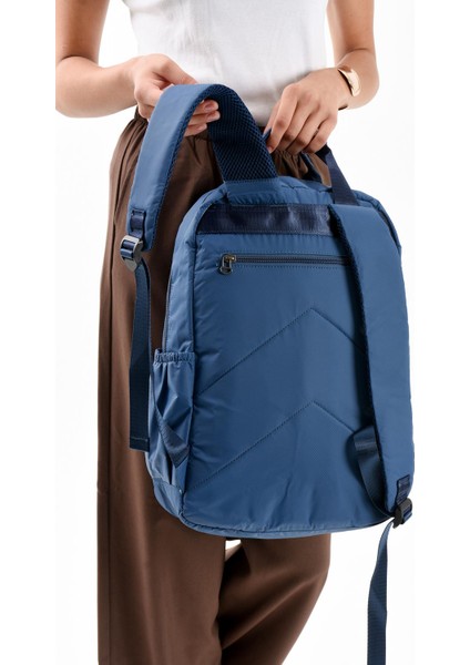 Ultra Hafif Şik ve Su Geçirmez Orta Boy Sırt Çantası Mavi Model: (571-13-9F) modelleri