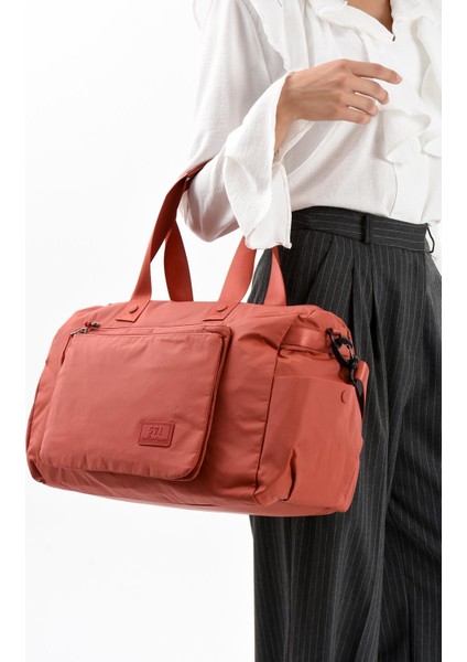 Ultra Hafif, Şık, Su Geçirmez Omuz ve Seyahat Çantası Büyük Boy kiremit Model: (571-13-9G)