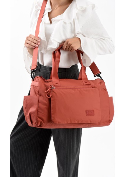 Ultra Hafif, Şık, Su Geçirmez Omuz ve Seyahat Çantası Büyük Boy kiremit Model: (571-13-9G) fiyatları