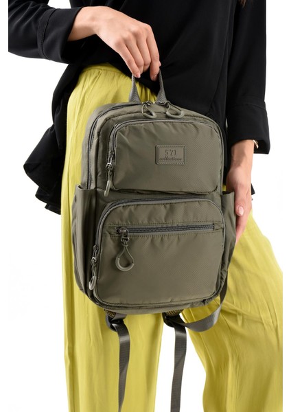 Ultra Hafif Şik ve Su Geçirmez Orta Boy Sırt Çantası Haki Yeşil Model: (571-13-9D) fiyatları