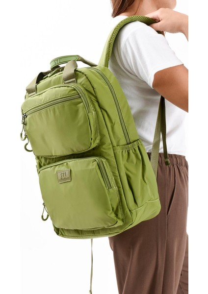 Ultra Hafif Şik ve Su Geçirmez Orta Boy Sırt Çantası Yeşil Model: (571-13-9F) fiyatları