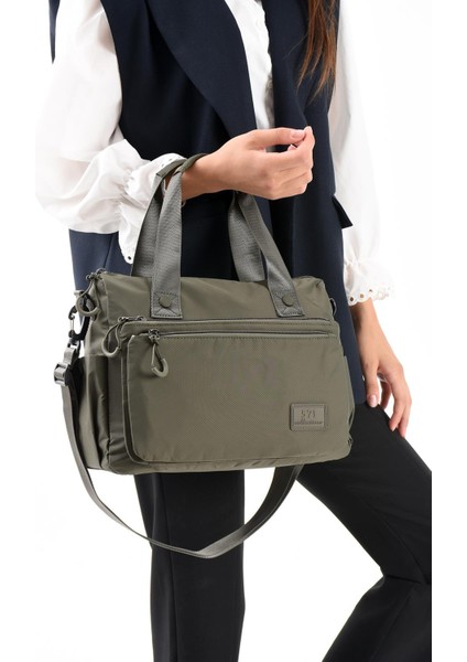 Ultra Hafif, Şık, Kadın Omuz Çantası (Çapraz Çanta) Haki Yeşil Model: (571-13-9L)
