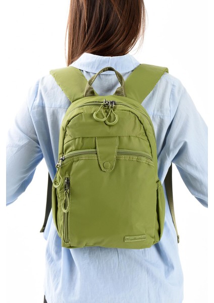 Ultra Hafif Şik ve Su Geçirmez Orta Boy Sırt Çantası Açık Yeşil Model: (571-13-9C) modelleri
