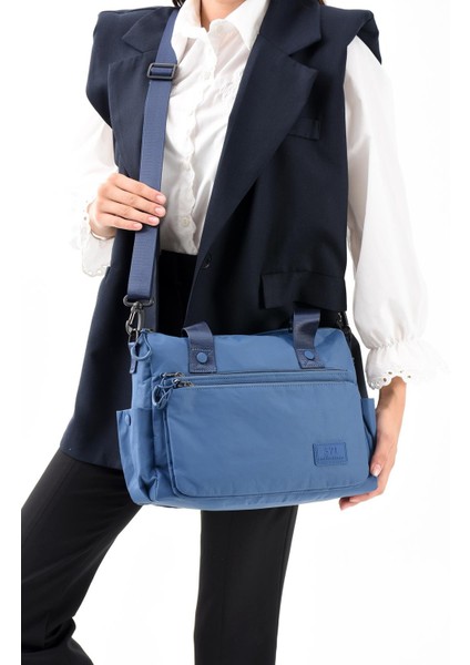 Ultra Hafif, Şık, Kadın Omuz Çantası (Çapraz Çanta) Mavi Model: (571-13-9L)
