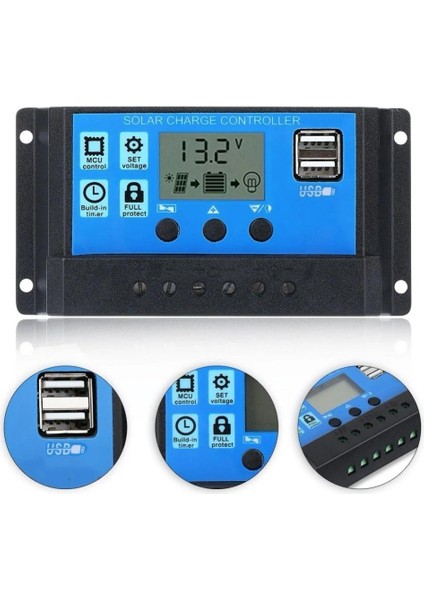 12V - 24V 10A Solar Şarj Kontrol Cihazı fiyatları