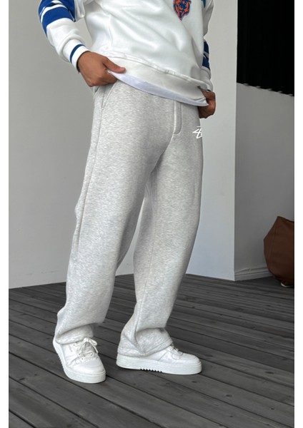 Stüssy Baskılı Baggy Gri Yazlık 3 Iplik Bol Kesim Düz Paça Mevsimlik Eşofman Altı RF0510 fırsatları