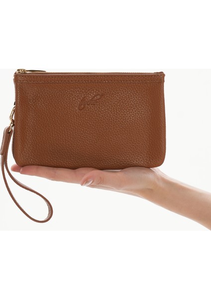 Maia Hakiki Deri Bölmeli Kadın El Çantası, Kadın Mini Çanta