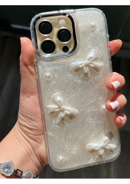 iPhone 16 Pro Max Uyumlu 3D Kurdele Detaylı Işıldayan Kılıf fırsatları