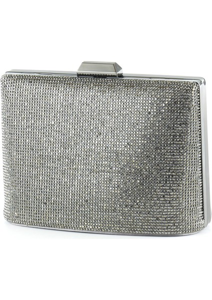 Antrasit Saten Kristal Taşlı Metal Saplı Zincir Askılı Abiye Çanta fırsatları