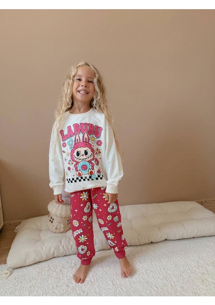 Karakter Desenli Uzun Kollu Kız Çocuk Alt Üst Takım modelleri