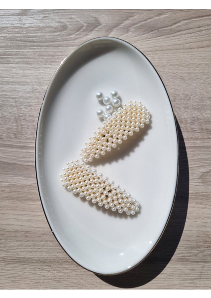 El Yapımı- İnci Detaylı ÇıtÇıt Toka (2 Adet) - Günlük ,Özel Gün (Nikah,Düğün) fiyatları