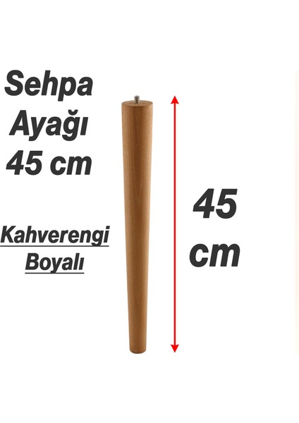 Boyalı Sehpa ve Masa Için Bohem Tarz Ahşap Mobilya Ayağı Aksesuar Ayakları Silindir 45 cm 3 Adet fiyatları