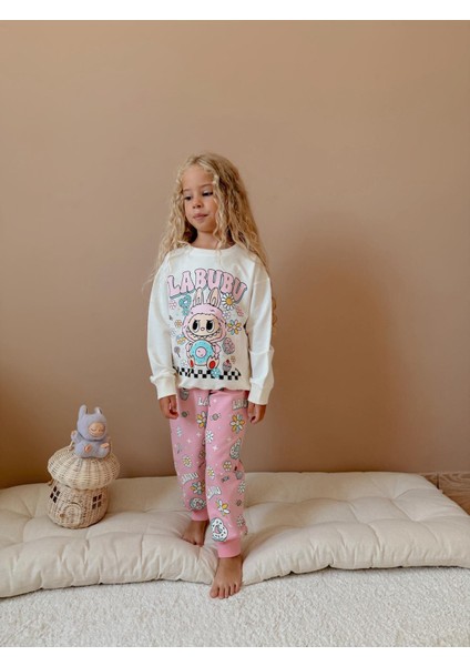 Karakter Desenli Uzun Kollu Kız Çocuk Alt Üst Takım modelleri