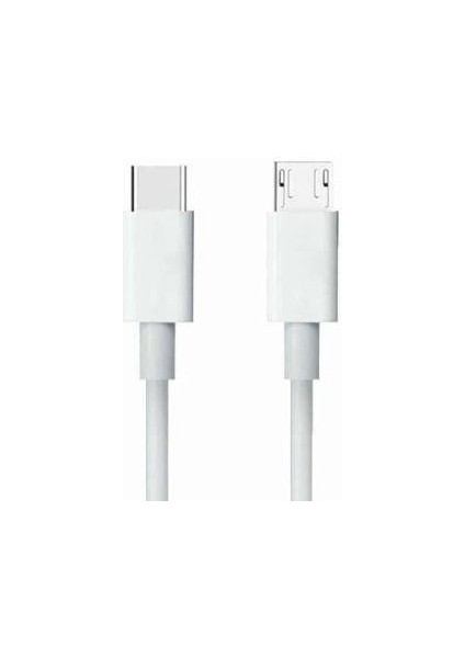Powermaster Type-C To Micro 1.5 Metre Yazıcı Kablosu Bir Ucu Type-C Bir Ucu Android Micro Girişli Şarj Data Kablosu