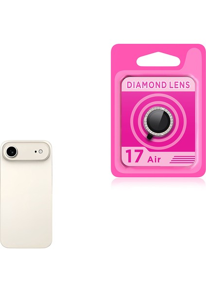 Apple iPhone 17 Air Için Cl-06 Taşlı Metal Kamera Lens Koruyucu