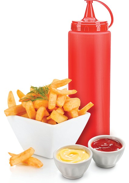 Ketçap Şişesi - 1000ML Dev Boy Kırmızı