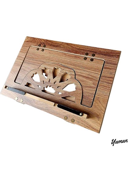 Portatif Rahle & Kitap Okuma Standı Masaüstü Ahşap Kuran Rahlesi Tablet Tutucu