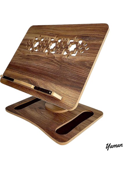 Miraç Rahle & Kitap Okuma Standı Masaüstü Ahşap Kuran Rahlesi Tablet Tutucu