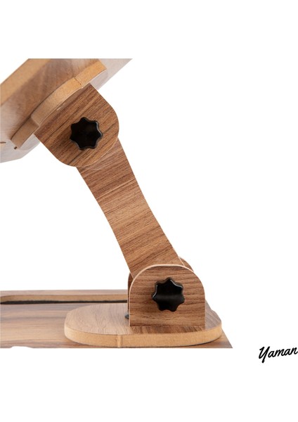 Miraç Rahle & Kitap Okuma Standı Masaüstü Ahşap Kuran Rahlesi Tablet Tutucu