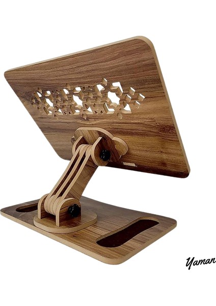 Miraç Rahle & Kitap Okuma Standı Masaüstü Ahşap Kuran Rahlesi Tablet Tutucu